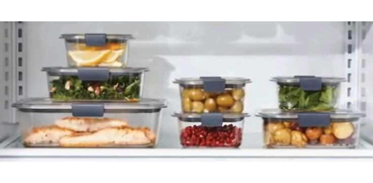 Rubbermaid Brilliance Food Storage Containers, BPA Free, Airtight Lids