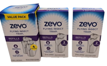 ZEVO Flying Insect Refills for Indoor Light Trap Capture Fruit Flies, Gnats and Houseflies